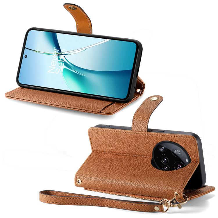 For Xiaomi 15 Ultra Love Zipper Lanyard Leather Phone Case