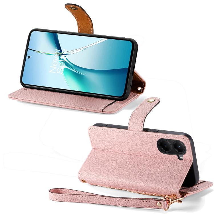 For Xiaomi Poco X7 Pro Love Zipper Lanyard Leather Phone Case
