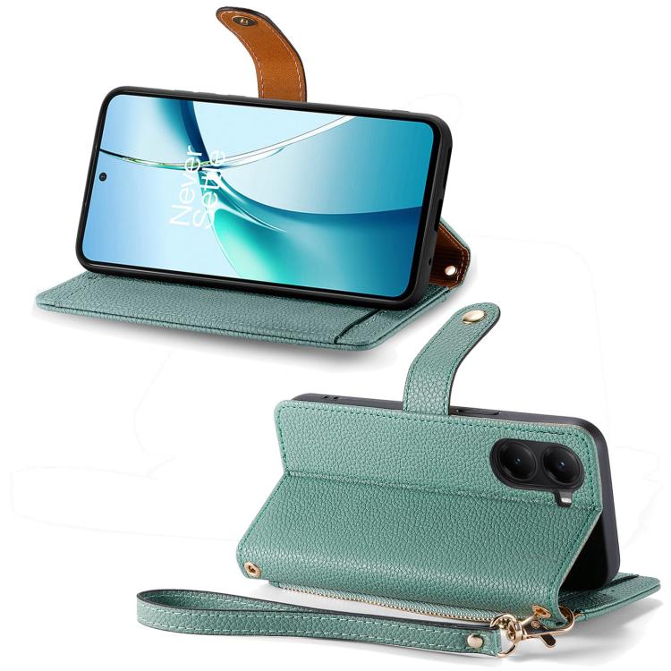 For Redmi Turbo 4 Love Zipper Lanyard Leather Phone Case