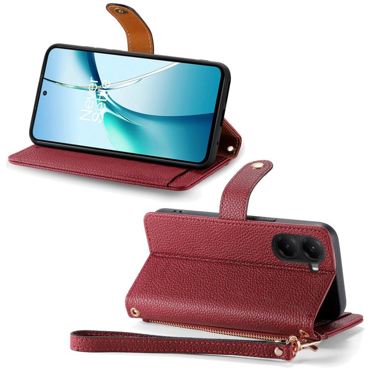 For Redmi Turbo 4 Love Zipper Lanyard Leather Phone Case