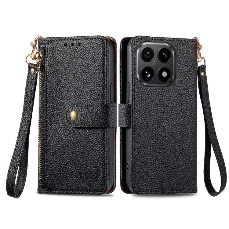 For Xiaomi 15T Love Zipper Lanyard Leather Phone Case
