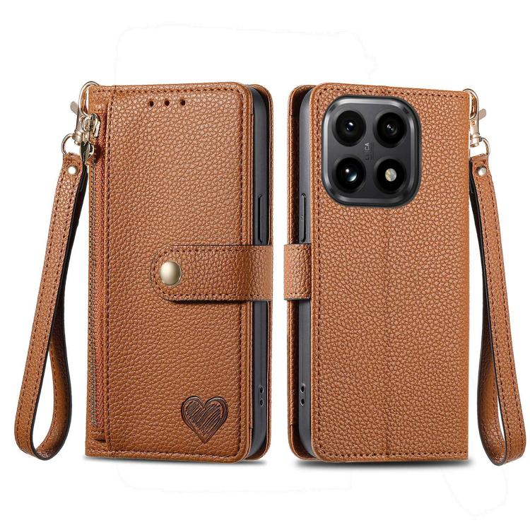For Xiaomi 15T Love Zipper Lanyard Leather Phone Case