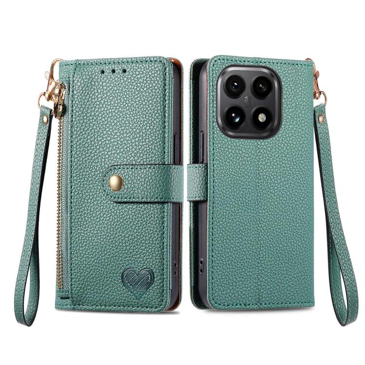 For Xiaomi 15T Love Zipper Lanyard Leather Phone Case