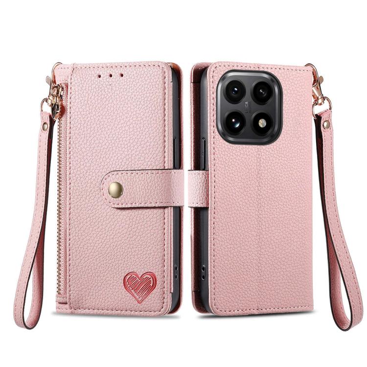 For Xiaomi 15T Love Zipper Lanyard Leather Phone Case