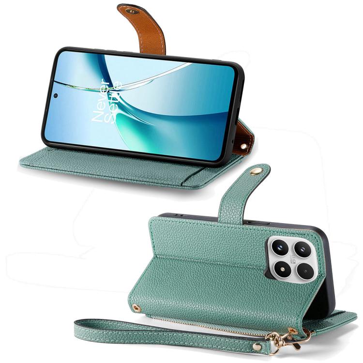 For Xiaomi 17 Love Zipper Lanyard Leather Phone Case