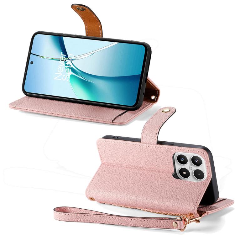 For Xiaomi 17 Love Zipper Lanyard Leather Phone Case