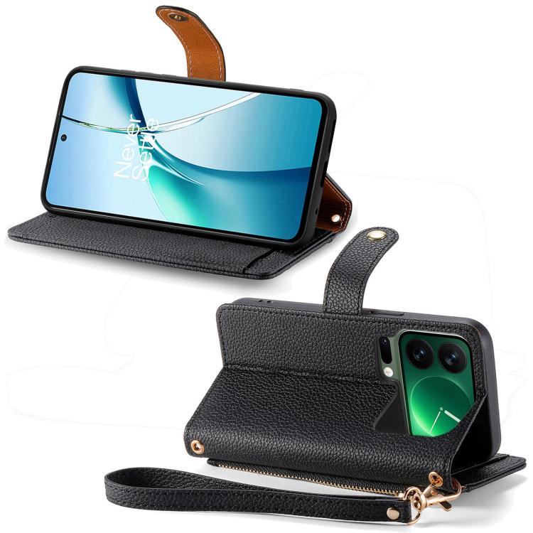 For Xiaomi 17 Pro Love Zipper Lanyard Leather Phone Case