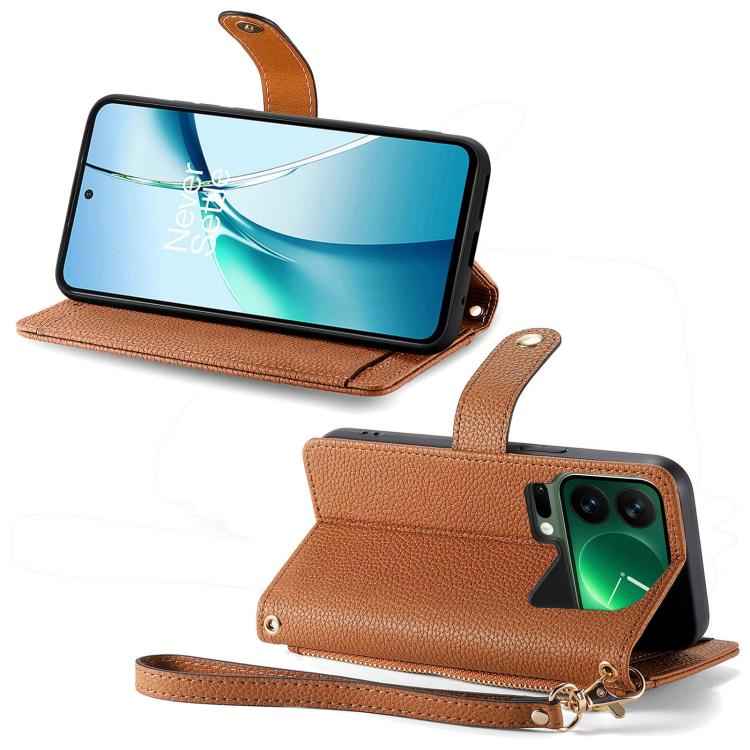 For Xiaomi 17 Pro Love Zipper Lanyard Leather Phone Case