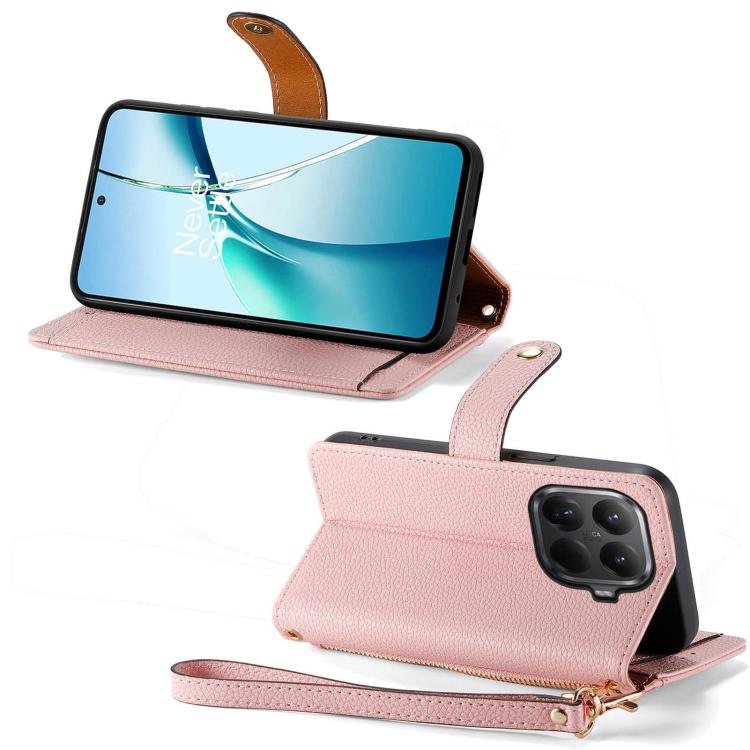 For Xiaomi 15T Pro Love Zipper Lanyard Leather Phone Case