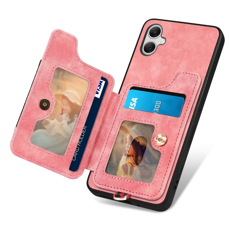 For Samsung Galaxy A05 Retro Skin-feel Ring Multi-card Wallet Phone Case