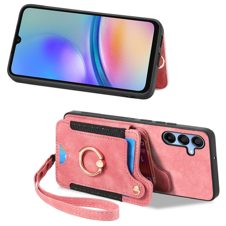 For Samsung Galaxy A05s Retro Skin-feel Ring Multi-card Wallet Phone Case