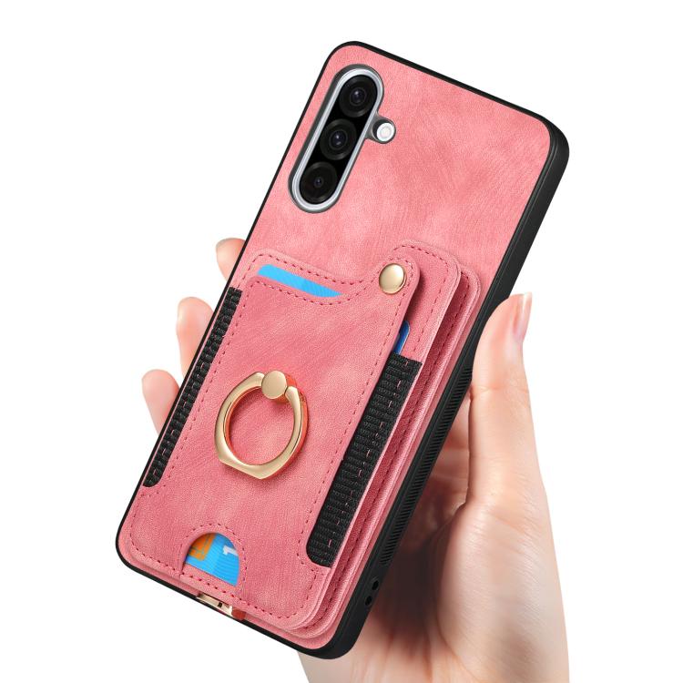 For Samsung Galaxy A36 Retro Skin-feel Ring Multi-card Wallet Phone Case