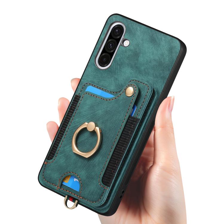 For Samsung Galaxy A36 Retro Skin-feel Ring Multi-card Wallet Phone Case