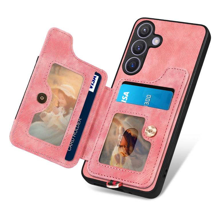 For Samsung Galaxy A37 5G Retro Skin-feel Ring Multi-card Wallet Phone Case