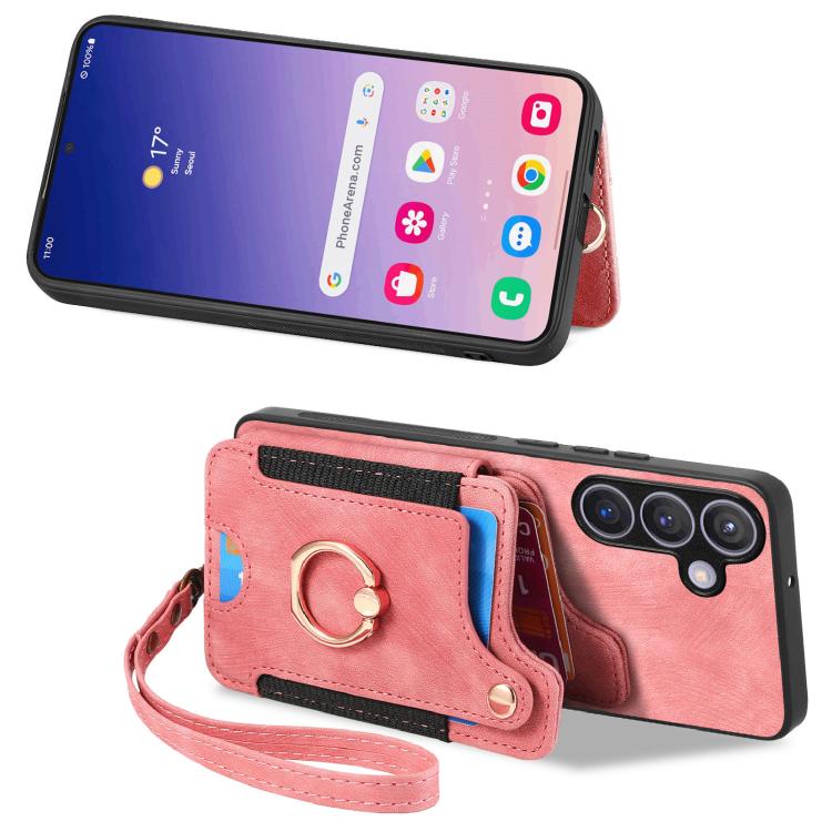 For Samsung Galaxy A37 5G Retro Skin-feel Ring Multi-card Wallet Phone Case