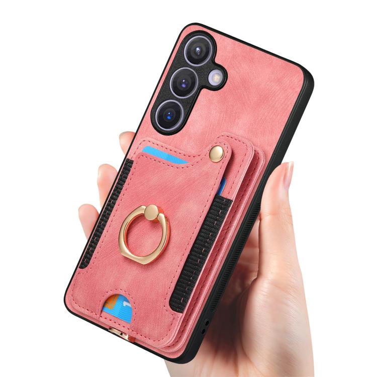 For Samsung Galaxy A37 5G Retro Skin-feel Ring Multi-card Wallet Phone Case