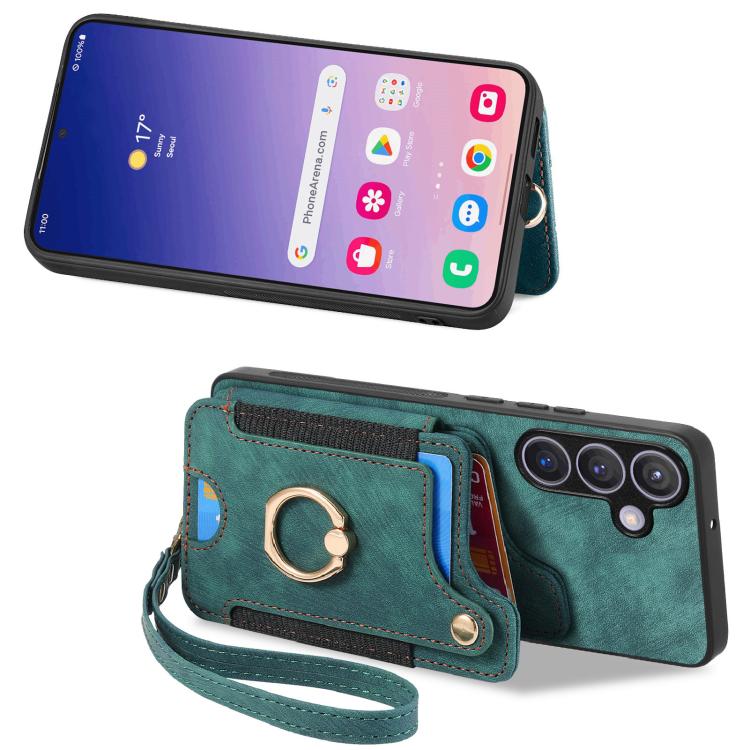 For Samsung Galaxy A37 5G Retro Skin-feel Ring Multi-card Wallet Phone Case