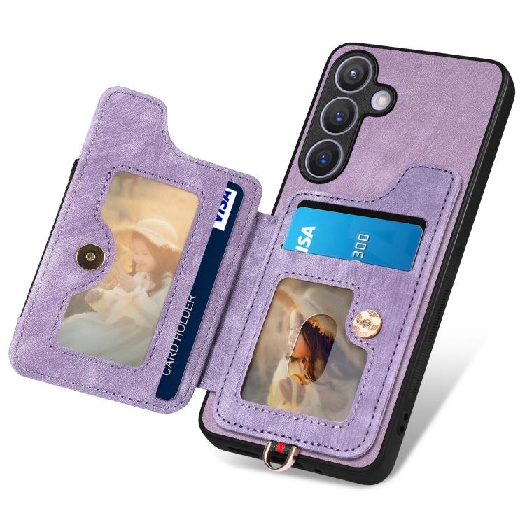 For Samsung Galaxy A37 5G Retro Skin-feel Ring Multi-card Wallet Phone Case