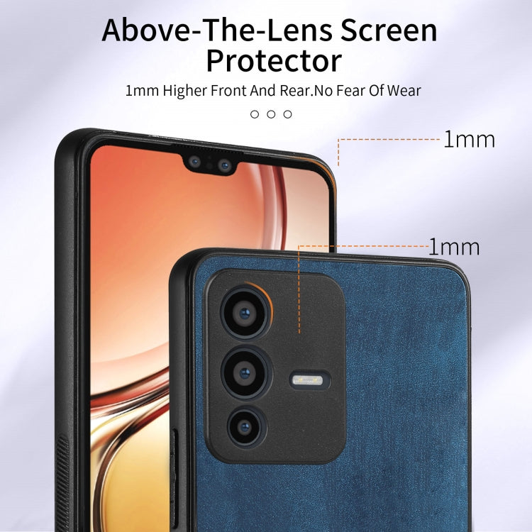 For vivo V23 5G Retro Skin-feel Ring Multi-card Wallet Phone Case