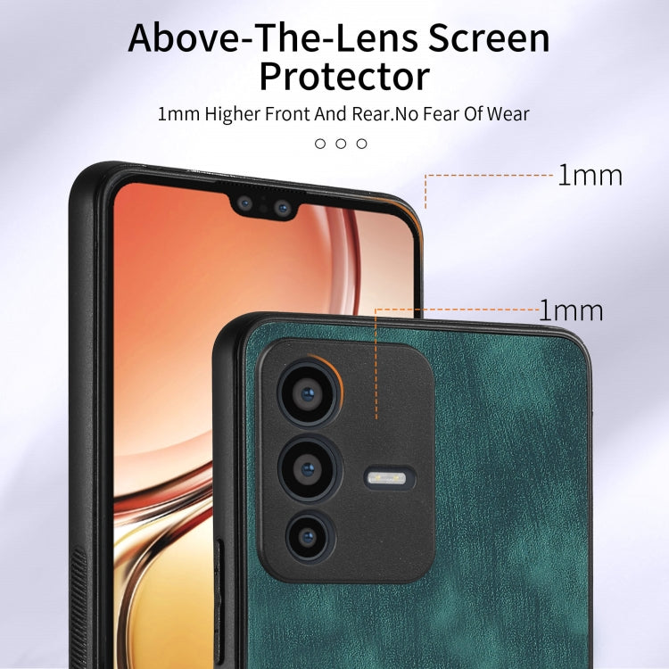 For vivo V23 5G Retro Skin-feel Ring Multi-card Wallet Phone Case