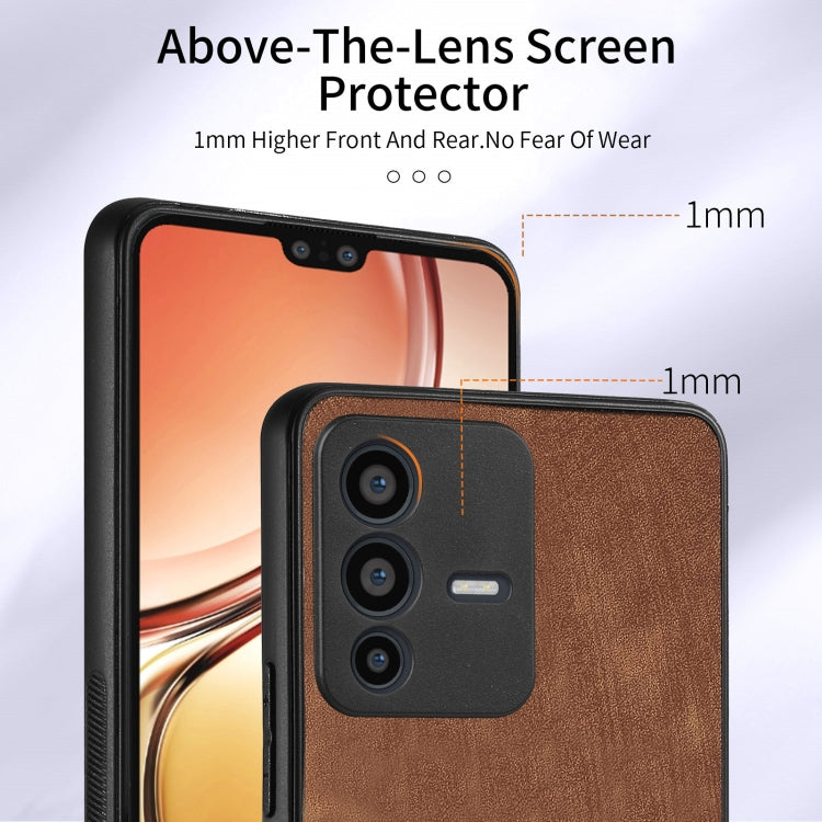 For vivo V23 5G Retro Skin-feel Ring Multi-card Wallet Phone Case