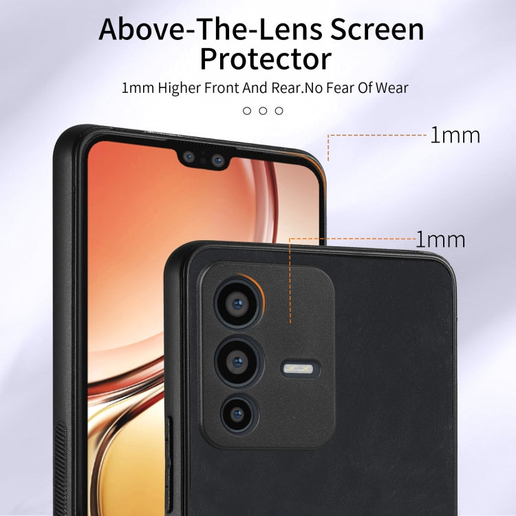 For vivo V23 5G Retro Skin-feel Ring Multi-card Wallet Phone Case