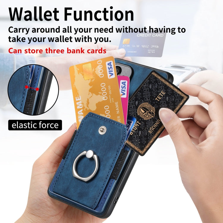 For vivo X90 Pro+ Retro Skin-feel Ring Multi-card Wallet Phone Case