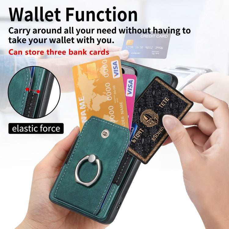 For vivo X90 Pro+ Retro Skin-feel Ring Multi-card Wallet Phone Case