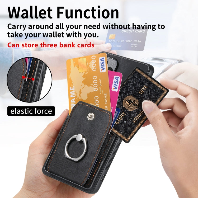 For vivo X90 Pro+ Retro Skin-feel Ring Multi-card Wallet Phone Case