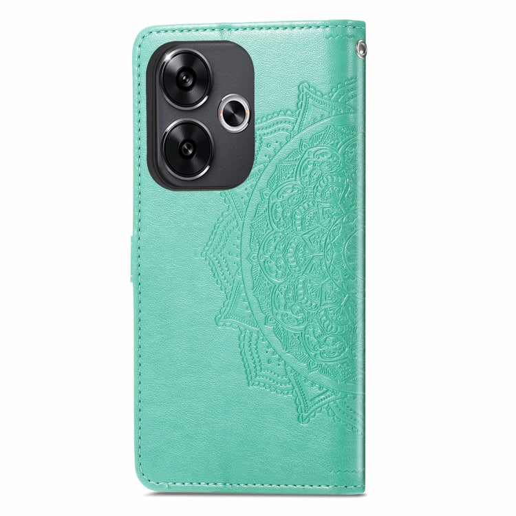 For Xiaomi Redmi Turbo 3 5G Mandala Flower Embossed Leather Phone Case