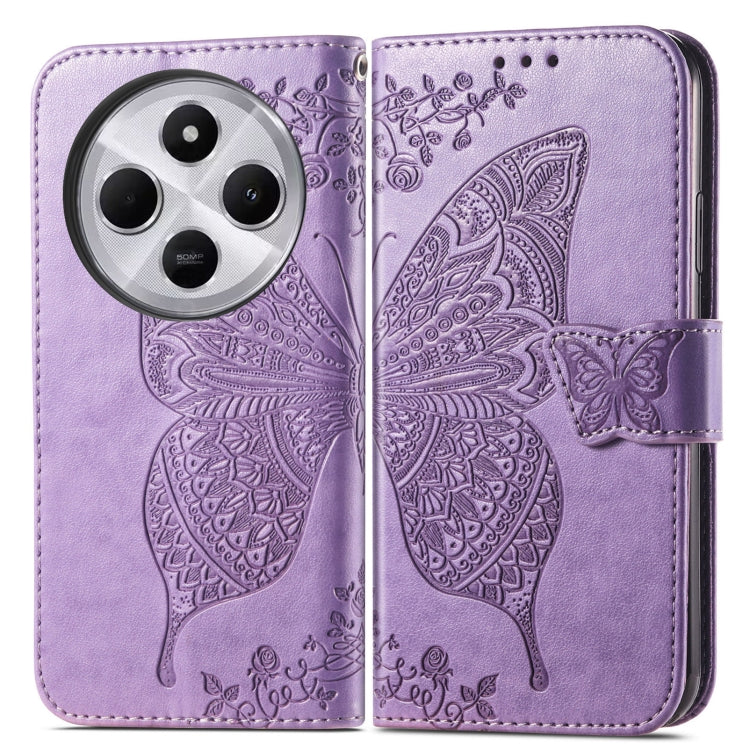 For Xiaomi  Redmi 14C Butterfly Love Flower Embossed Leather Phone Case