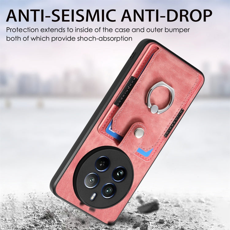 For Realme 12 Pro Retro Skin-feel Ring Card Wallet Phone Case