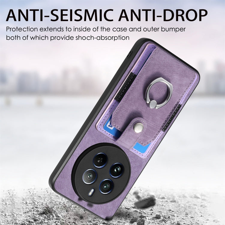 For Realme 12 Pro Retro Skin-feel Ring Card Wallet Phone Case