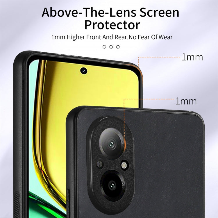 For Realme C67 4G Retro Skin-feel Ring Card Wallet Phone Case