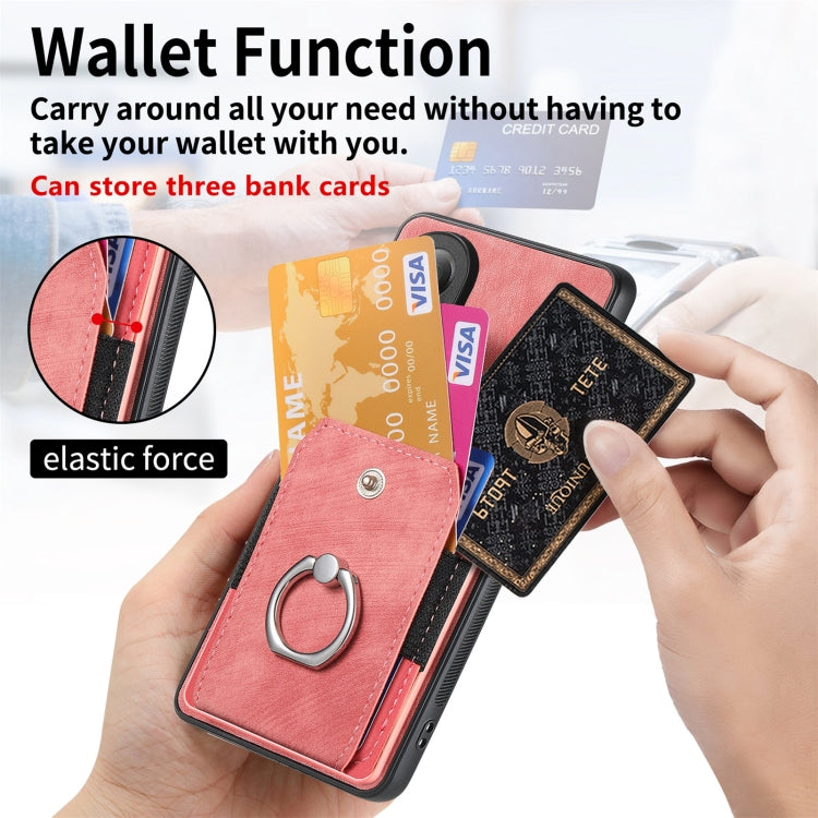 For Realme C67 4G Retro Skin-feel Ring Card Wallet Phone Case