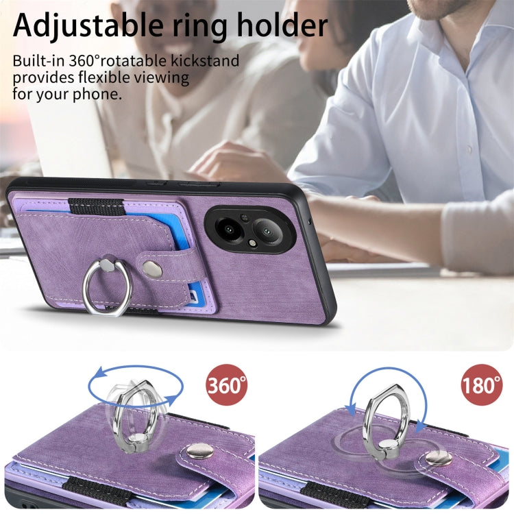 For Realme C67 4G Retro Skin-feel Ring Card Wallet Phone Case