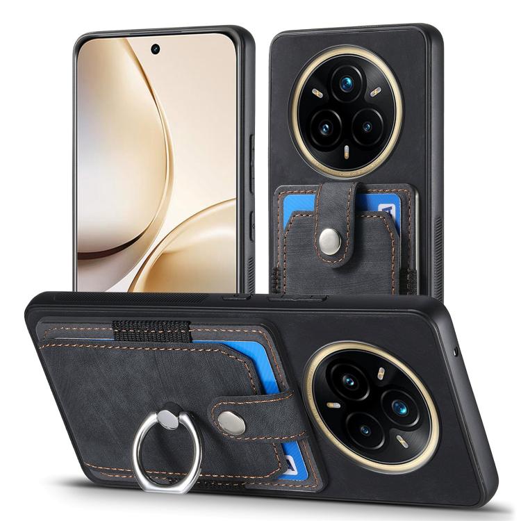 For Realme 13 Pro Retro Skin-feel Ring Card Wallet Phone Case
