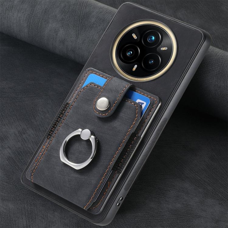 For Realme 13 Pro Retro Skin-feel Ring Card Wallet Phone Case