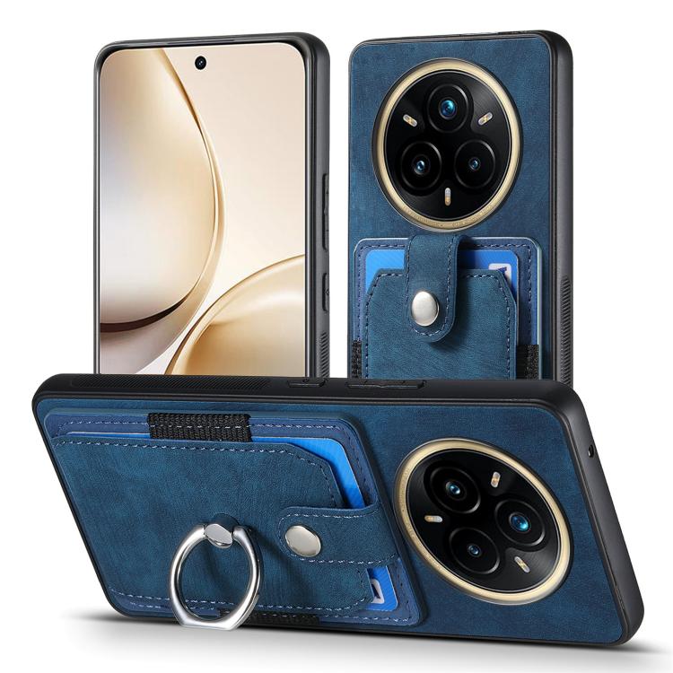 For Realme 13 Pro Retro Skin-feel Ring Card Wallet Phone Case