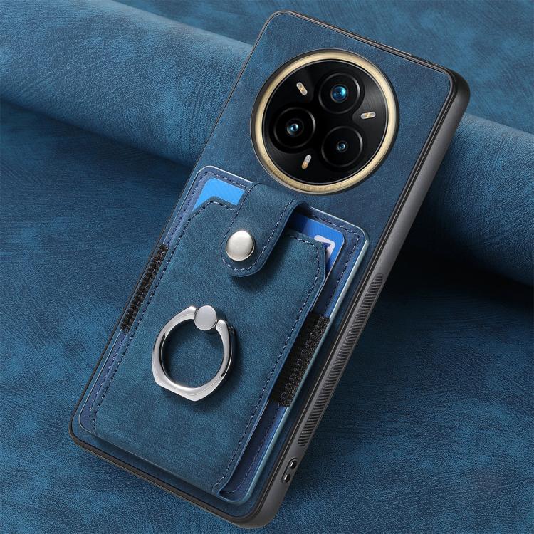For Realme 13 Pro Retro Skin-feel Ring Card Wallet Phone Case