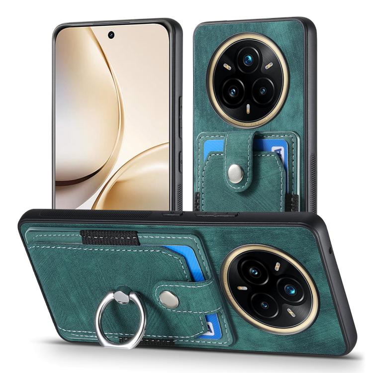 For Realme 13 Pro Retro Skin-feel Ring Card Wallet Phone Case