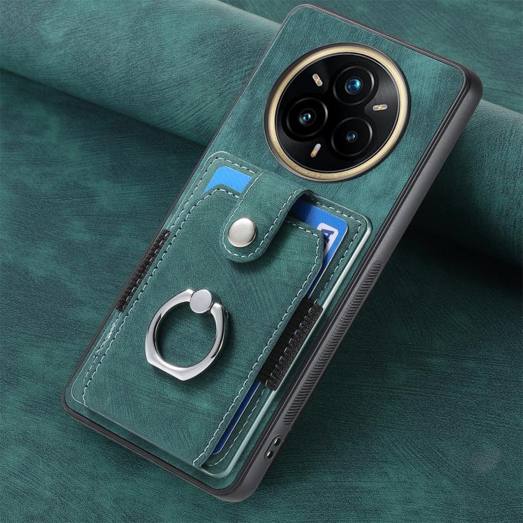 For Realme 13 Pro Retro Skin-feel Ring Card Wallet Phone Case