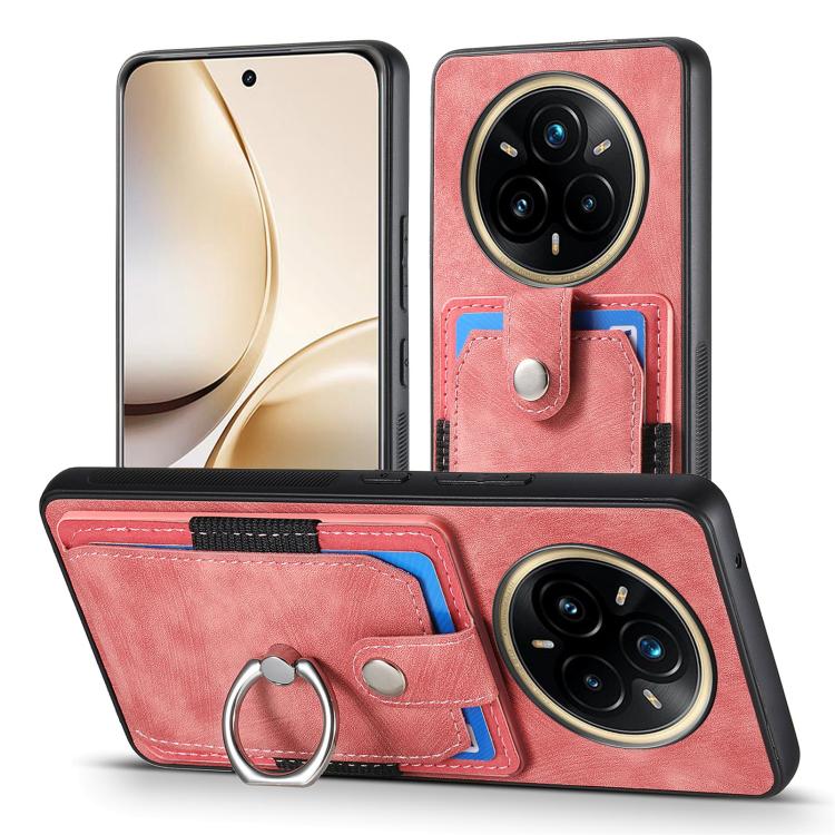 For Realme 13 Pro Retro Skin-feel Ring Card Wallet Phone Case