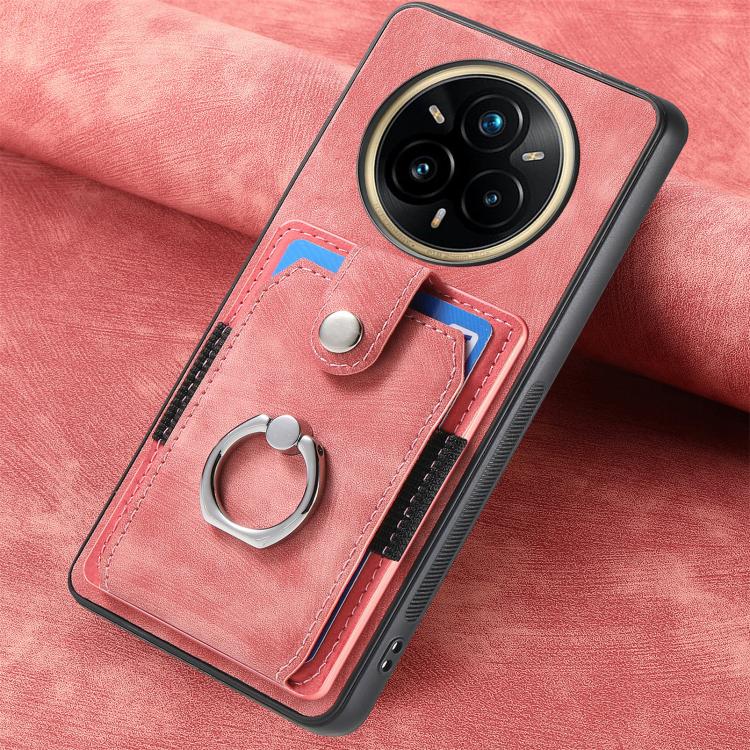 For Realme 13 Pro Retro Skin-feel Ring Card Wallet Phone Case
