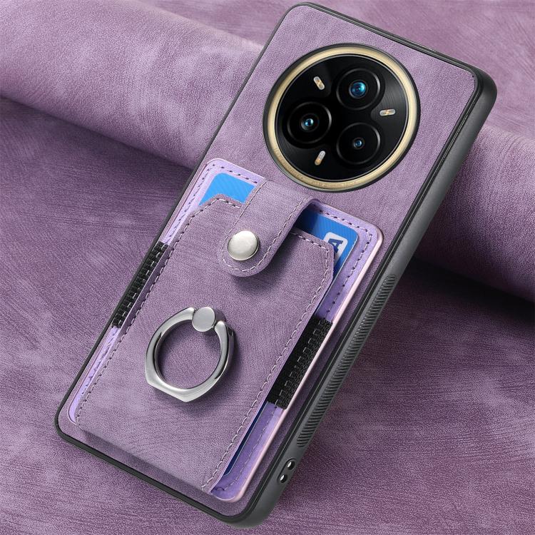 For Realme 13 Pro Retro Skin-feel Ring Card Wallet Phone Case