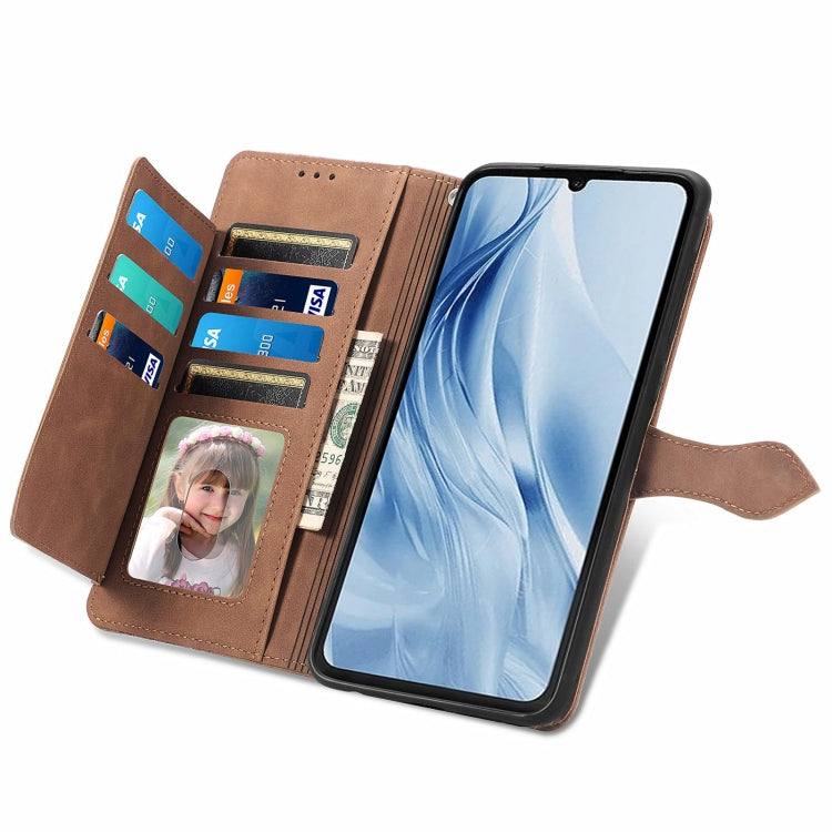 For Xiaomi Redmi 13C 5G Embossed Flower Zipper Leather Phone Case