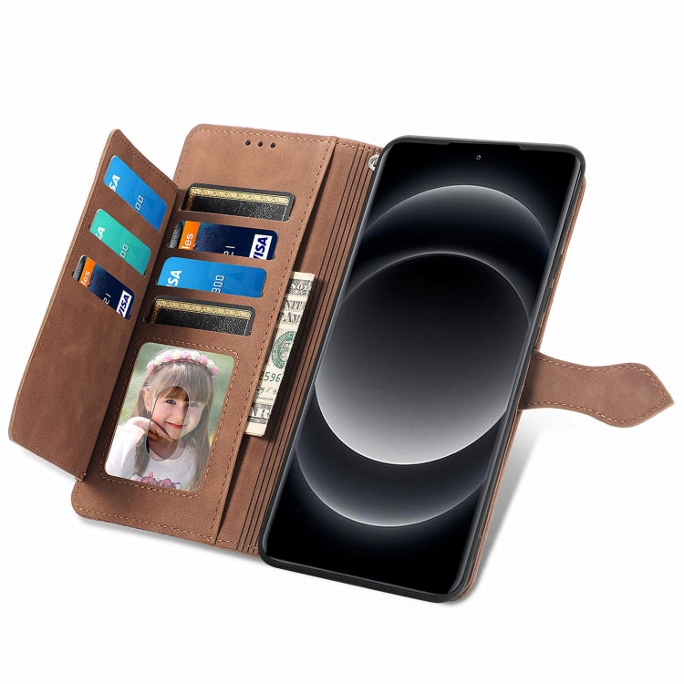 For Xiaomi  14 Ultra Embossed Flower Zipper Leather Phone Case