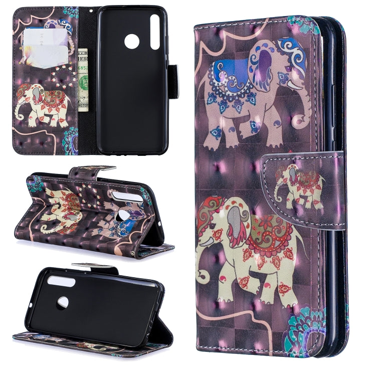 3D Colored Drawing Pattern Horizontal Flip Leather Case for Huawei Honor 10i / P Smart Plus, with Holder & Card Slots & Wallet