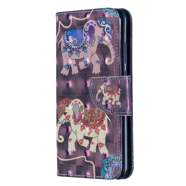 3D Colored Drawing Pattern Horizontal Flip Leather Case for Huawei Honor 10i / P Smart Plus, with Holder & Card Slots & Wallet