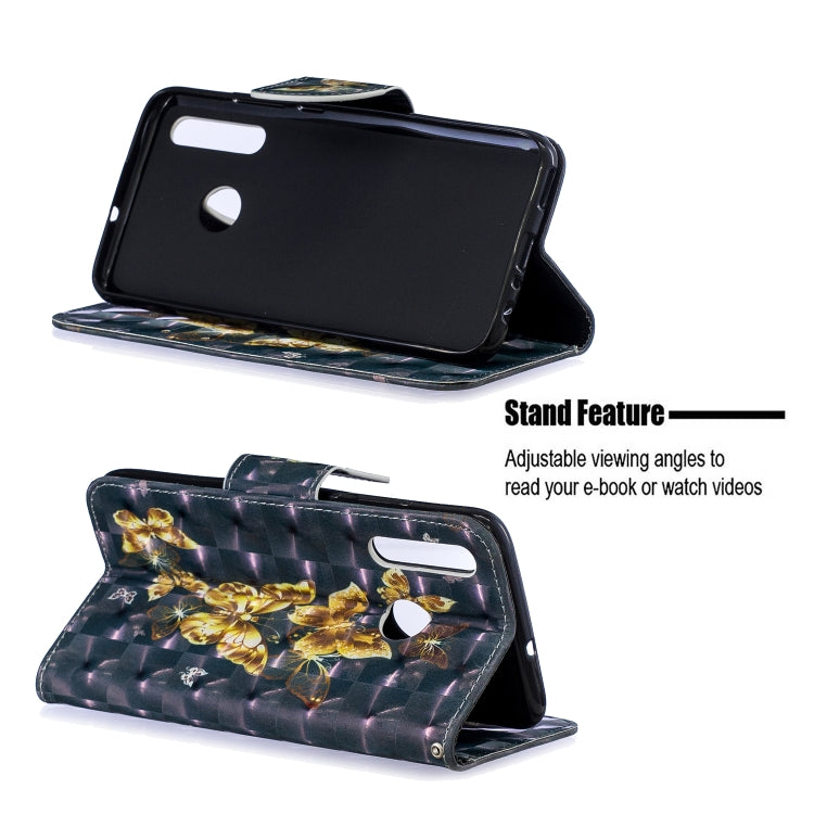 3D Colored Drawing Pattern Horizontal Flip Leather Case for Huawei Honor 10i / P Smart Plus, with Holder & Card Slots & Wallet
